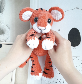 Crochet PATTERN tiger, lion, Amigurumi tutorial photo review
